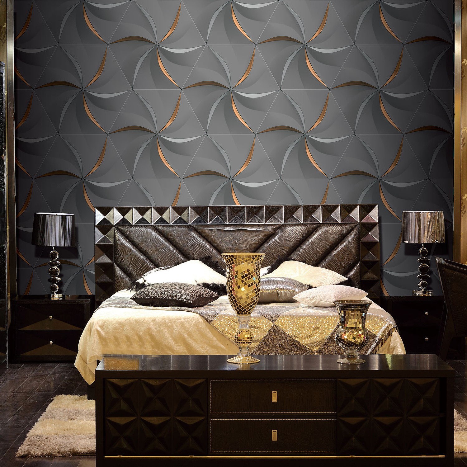 Luxury Wall Paper Wall Decor 3D Wallpaper Flower Vinyl others wallpapers/wall panels for TV Background