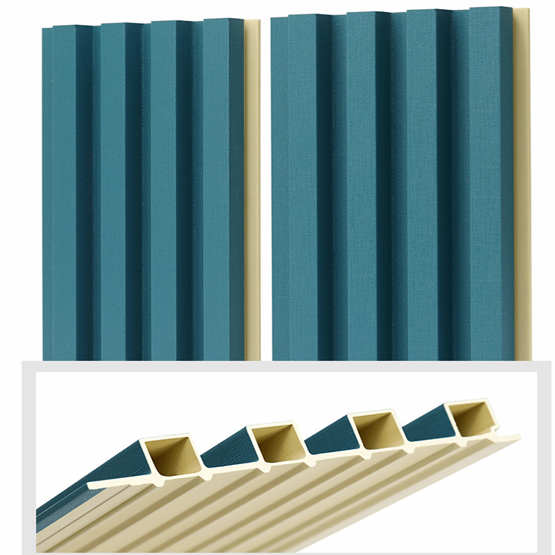 Interior Plastic Wooden Composite Covering Board Wainscoting Vinyl Timber Decoration 3D Fluted Cladding PVC WPC Wall Panel