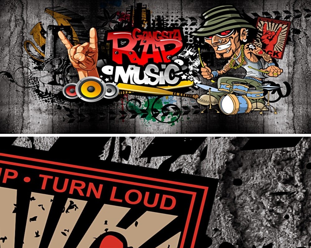 Retro Hip Hop Rock Music Bar Mural wallpaper  Contact Wallpaper Wallpaper Importers