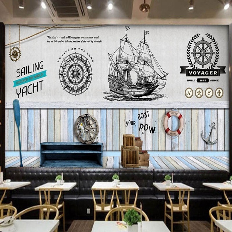 Excel Wallpaper Custom Fashion Board Maritime Mural Bar Coffee Shop 3d Wallpaper Bamboo 3d Modern Marble Wallpaper