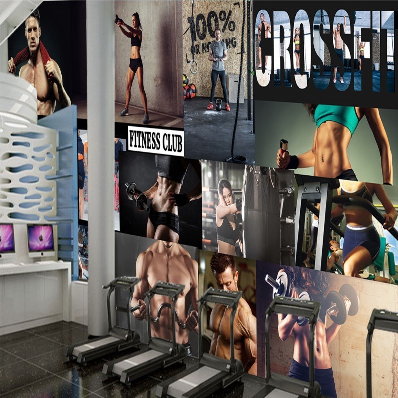 Handsome sexy girl in the gym wallpaper guangzhou waterproof wallpaper outdoor wallpaper