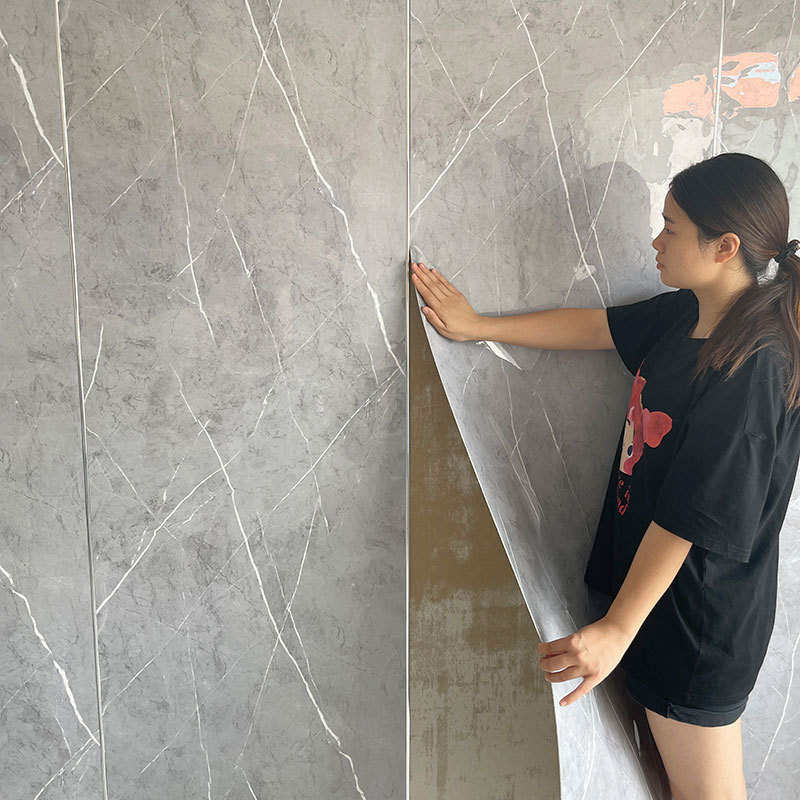 Marble Sticker Background Wall Decoration Sanitary Shower Waterproof And Moisture-Proof Self-Adhesive Wall Sticker