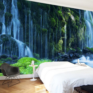 Waterfall Landscape Custom 3D Photo Wallpaper Natural Scenery Wall Murals Decals Home Decor Wallpaper Roll For Bedroom Walls