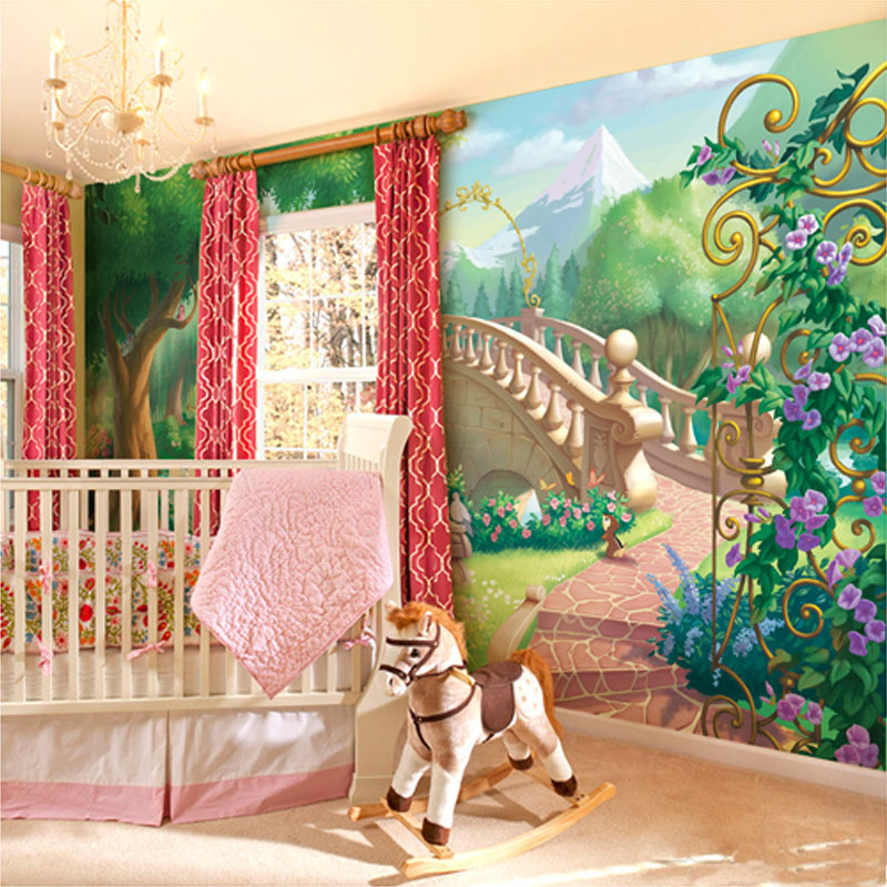 Custom Photo Wallpaper Children's Room Cartoon Fairy-tale World Of Large Murals Bedroom Living Room Mural Wallpaper De Parede 3D