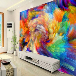 3d Effect Wallpaper Walls Custom Mural Modern Fashion Abstract 3D Color Line Stone Wallpaper Nature Pictures Wallpaper