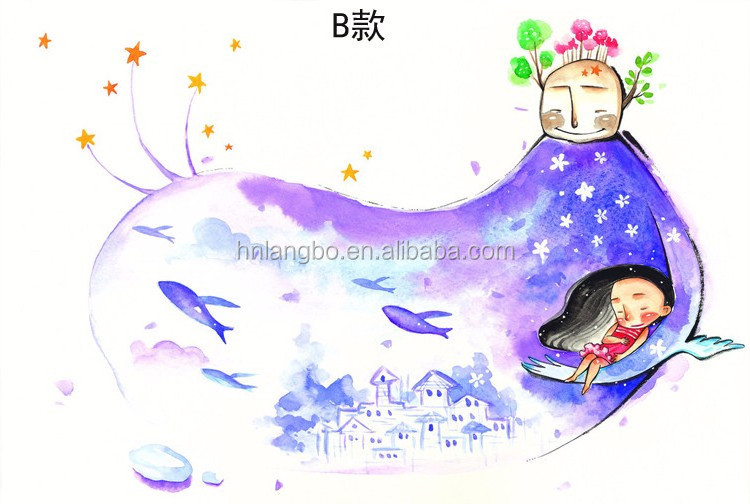 fairy girl wallpaper children room wallpaper cartoon funny wallpaper mural