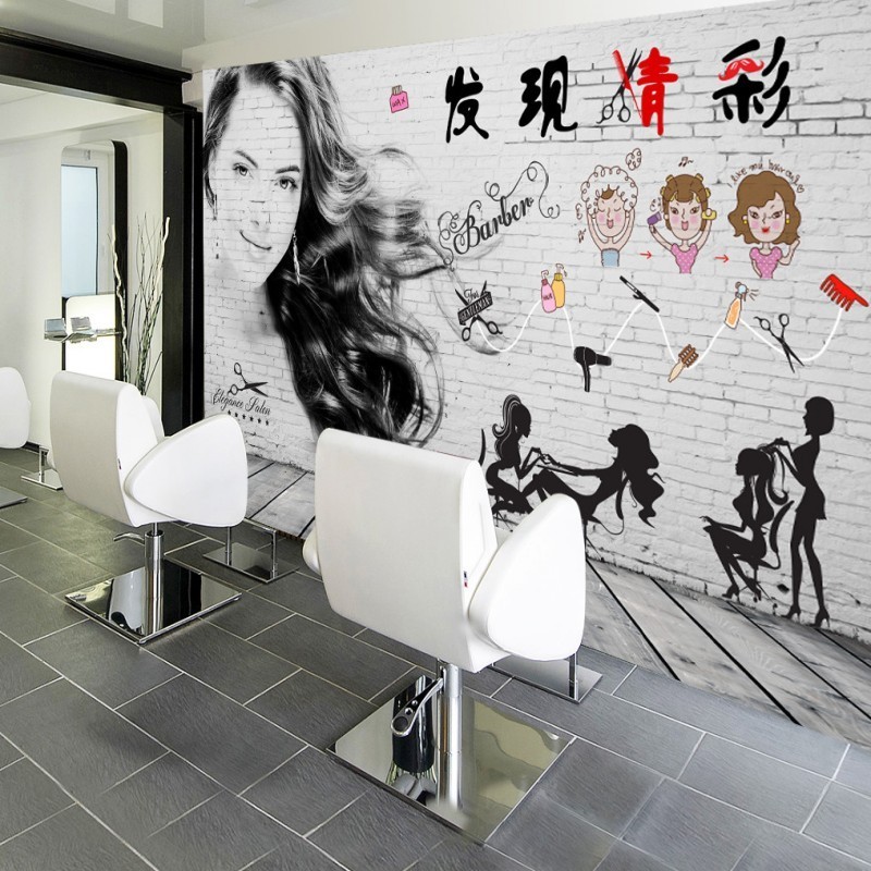 Barbershop Beauty Wall Background Tv Wall Wallpaper Printable Wallpaper Salon Wallpaper