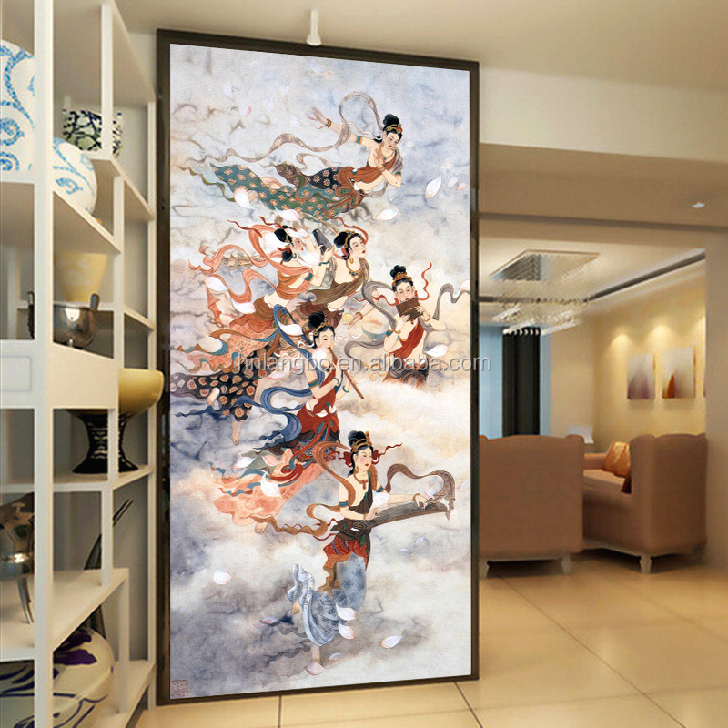 best selling wallpaper Chinese wallpaper mural Chinese style mythology flying fairies FIG custom wallpaper mural