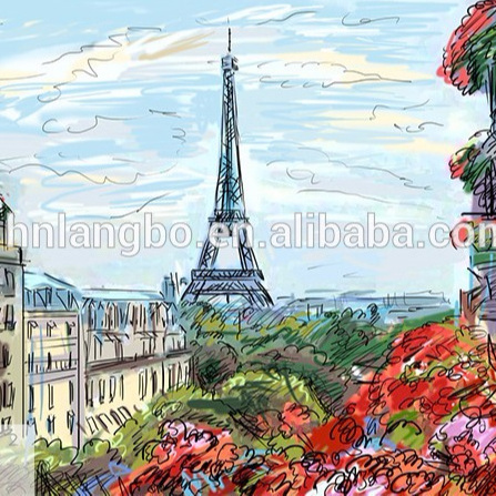 3D graffiti Paris street scenery mural children room bedroom sofa cafe restaurant wallpaper mural