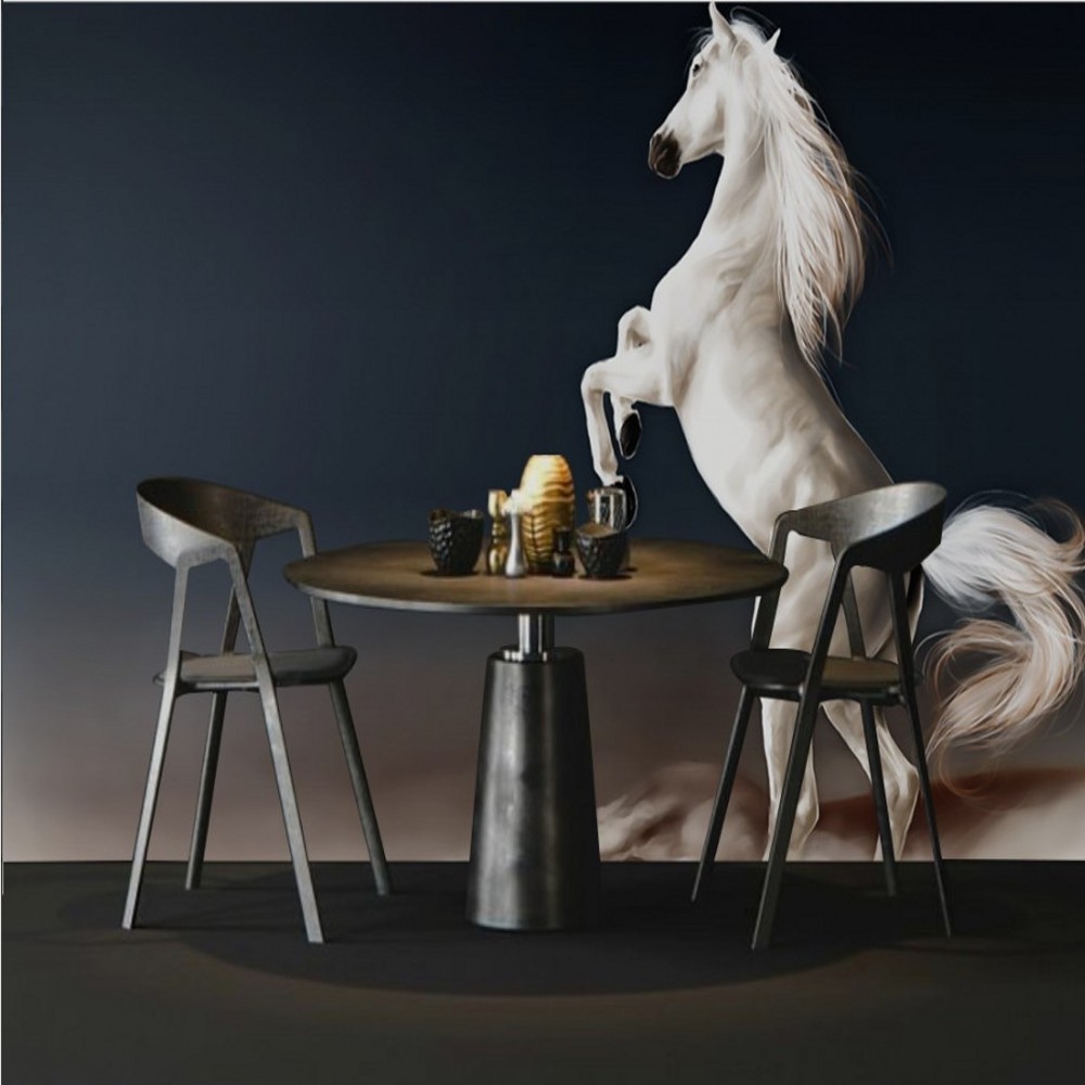 Pentium White Horse Wall Space Wallpaper Kids Room Wallpaper For Hall