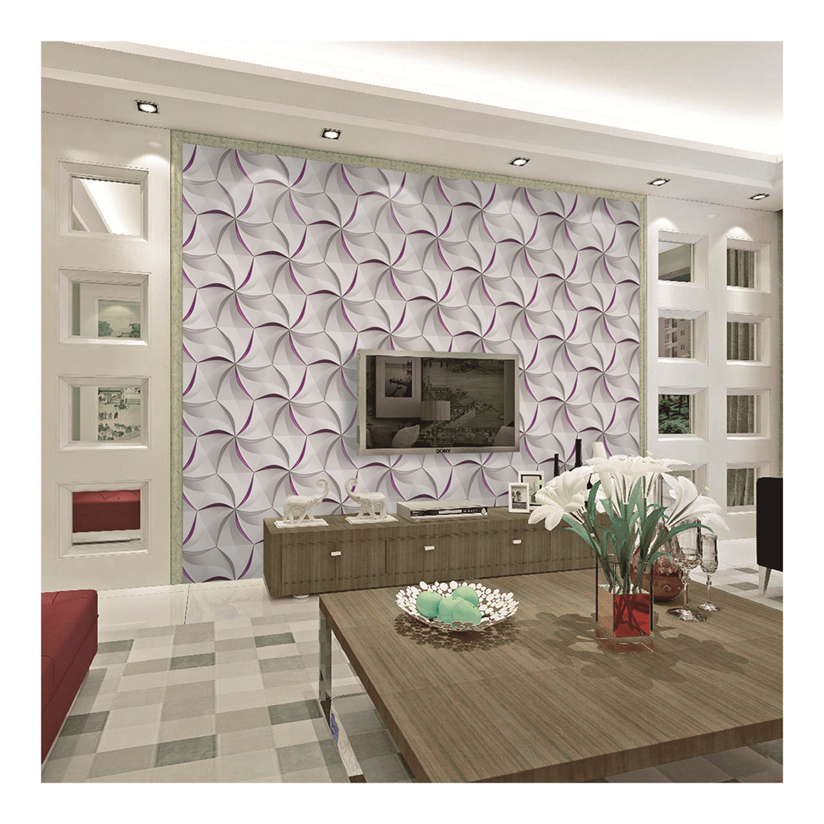 Luxury Wall Paper Wall Decor 3D Wallpaper Flower Vinyl others wallpapers/wall panels for TV Background