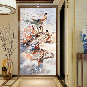 best selling wallpaper Chinese wallpaper mural Chinese style mythology flying fairies FIG custom wallpaper mural