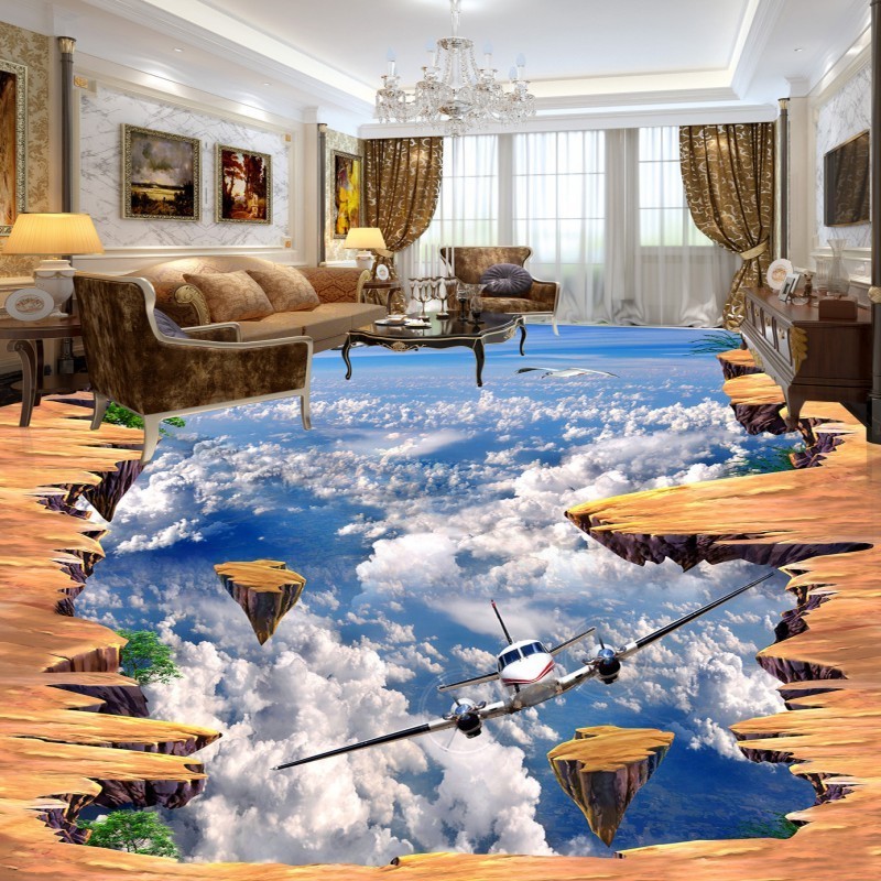 Outdoor Floor Painting Photo 3d Custom Office Bedroom Floor Stickers Art Deco floor Stickers