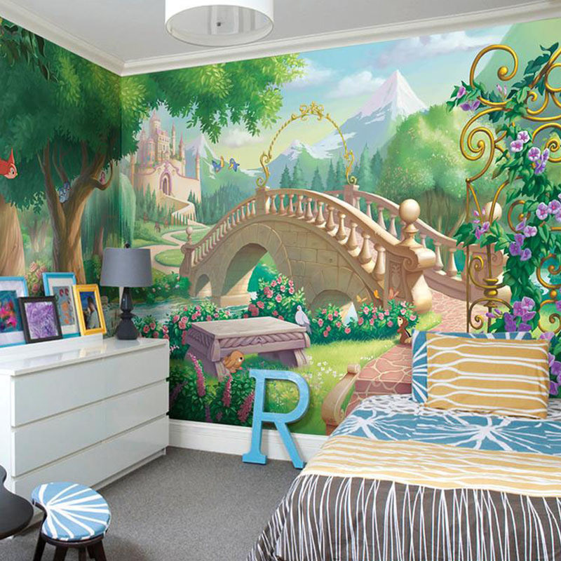 Custom Photo Wallpaper Children's Room Cartoon Fairy-tale World Of Large Murals Bedroom Living Room Mural Wallpaper De Parede 3D