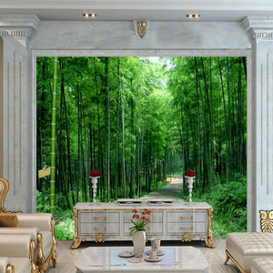 Bedroom Decor Wallpaper Bamboo Forest 3D Stereo Mural Background Wall Adhesive For Fiberglass Wallpaper