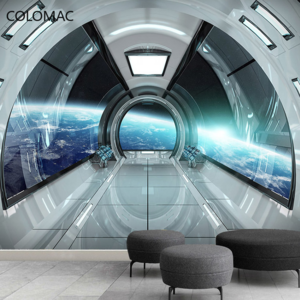 Colomac Custom 3D Sci-Fi Space Capsule Wallpaper Starry Sky Office Hotel Museum Mural Living Room Bedroom Decor