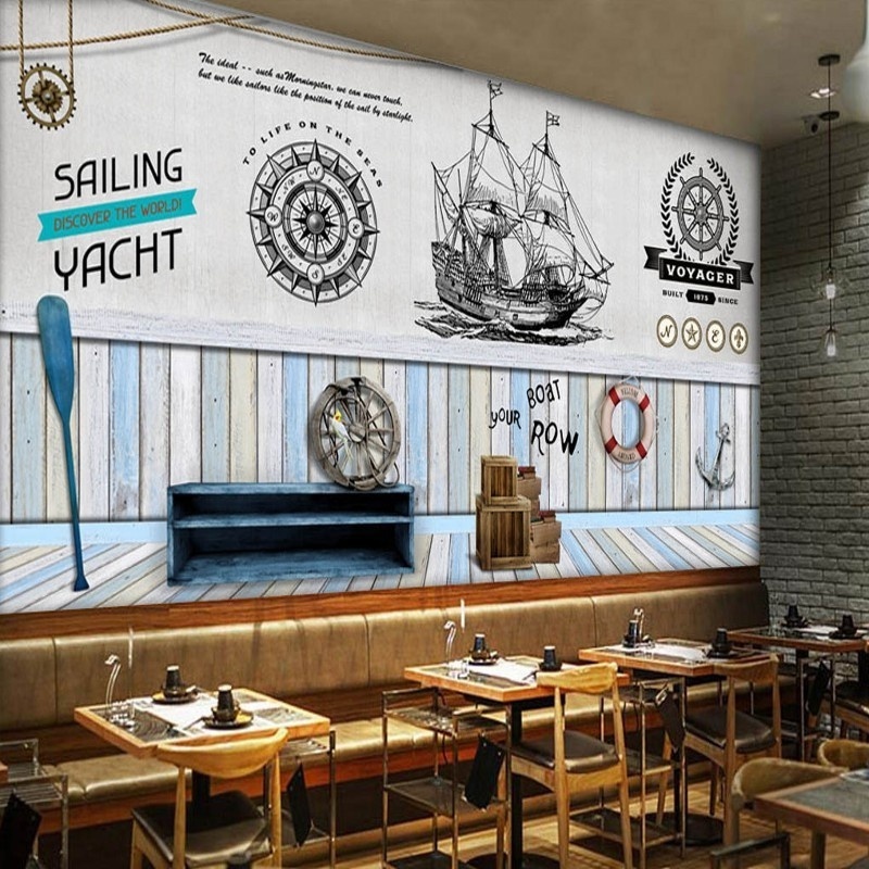 Excel Wallpaper Custom Fashion Board Maritime Mural Bar Coffee Shop 3d Wallpaper Bamboo 3d Modern Marble Wallpaper