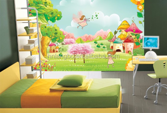 3d wallpaper for home decoration cartoon design baby girl room wallpaper kids animated