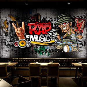 Retro Hip Hop Rock Music Bar Mural wallpaper  Contact Wallpaper Wallpaper Importers