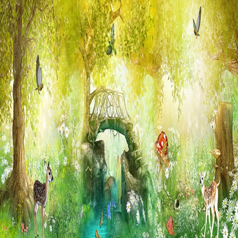 Stereo wallpaper Fairy tale path woods studio nature landscape photography kids wallpaper