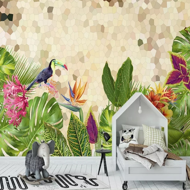 Chinese Wallpaper Mural Home Decoration Mural Papel Tapiz 3D Rainforest Decorative Wall Paneling That Looks Like Wallpaper