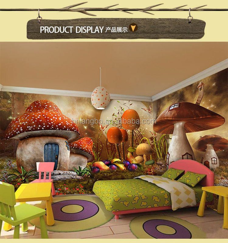 Fairy Tale Forest cartoon 3D Wallpaper decoration children room bedroom kindergarten wallpaper mural