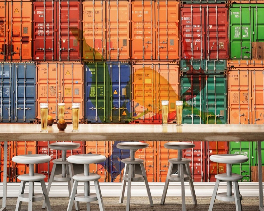 Container Stacking Wallpaper wallpaper living room wallpaper importers