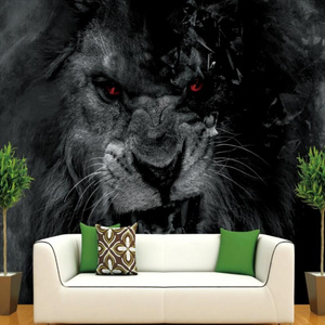 Wallpaper Thickness 3D Lion Mural Bar KTV Creative Space 3d Wallpaper Walls Self Adhesive Vinyl Wallpaper Rolls