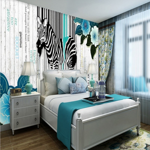 Behang Wallpaper 3D Abstract Color Zebra Stripes Line Mural Fiberglass Wallpaper Wallpaper Marble