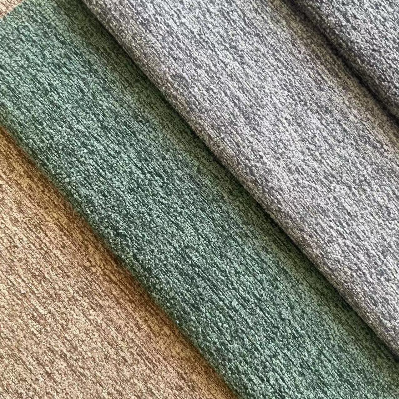 knitted microfiber chenille fabric for sofa upholstery