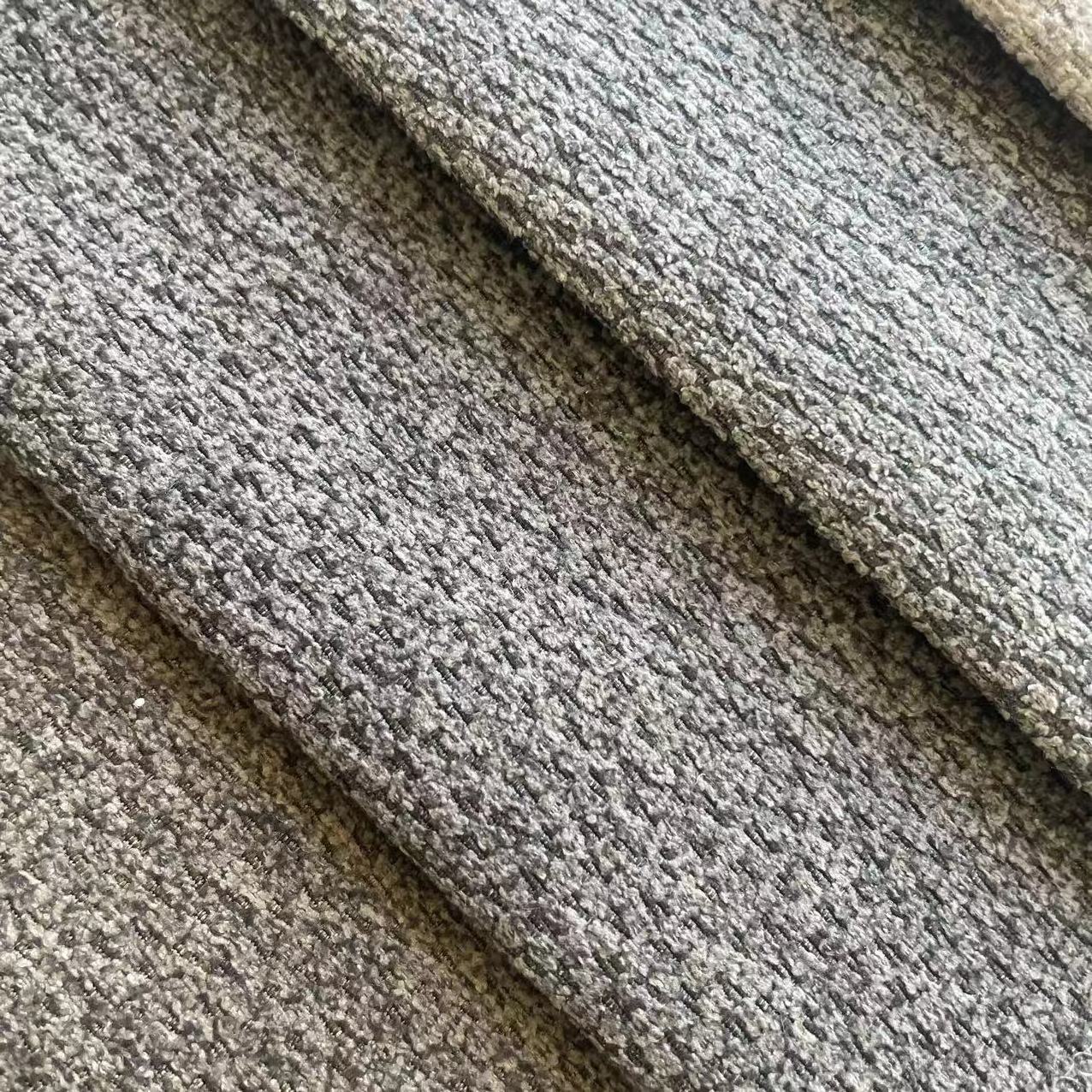 knitted microfiber chenille fabric for sofa upholstery