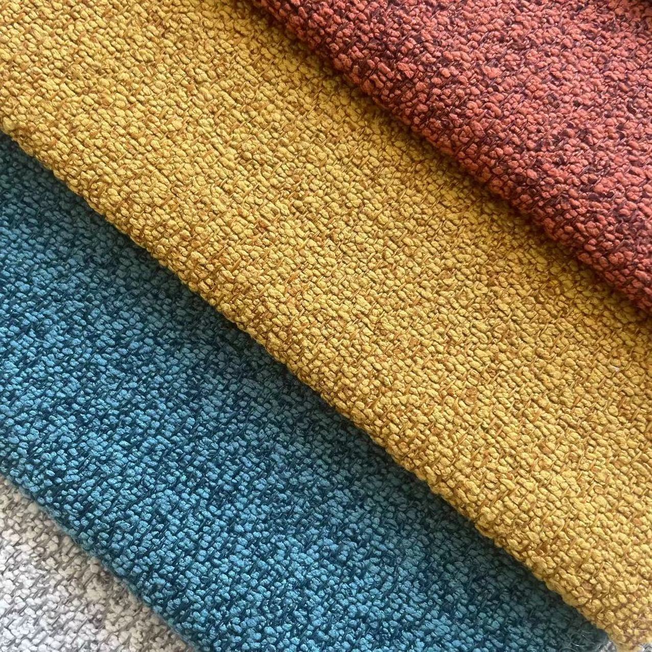 knitted microfiber chenille fabric for sofa upholstery