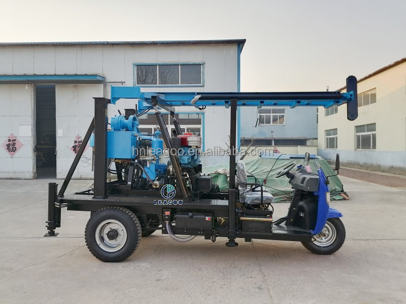 200m Tricycle Mounted Portable Used Water Well Drilling Machine for Sale