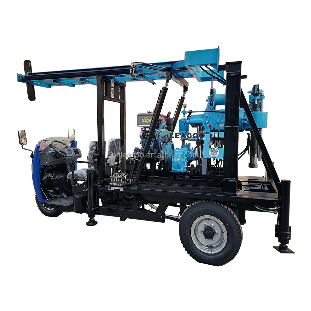 200m Tricycle Mounted Portable Used Water Well Drilling Machine for Sale