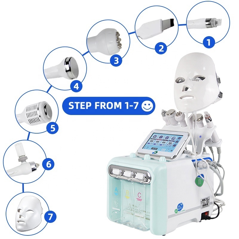 Top quality Low Price 6 in 1 Hydra Oxygen Jet Dermabrasion Hydro Aqua Peeling  Beauty Face Equipment Salon Facial Machine