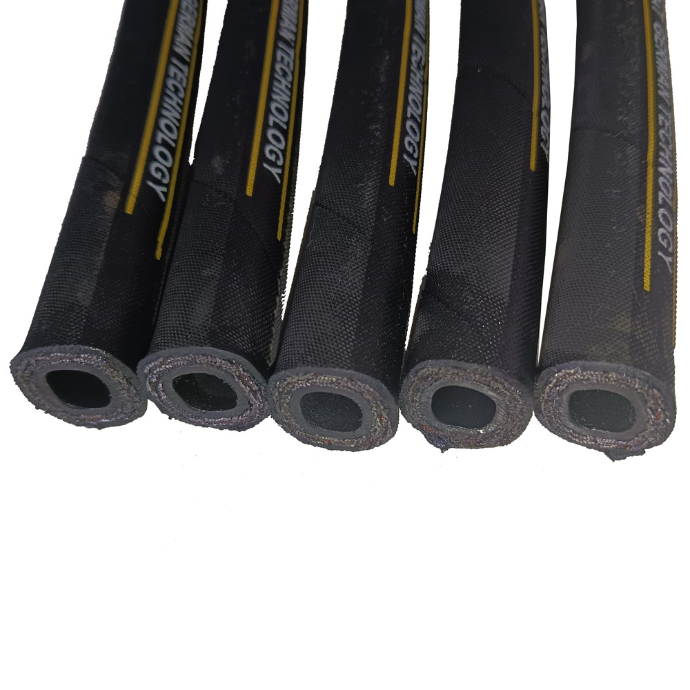 flexible high pressure fuel oil rubber hose steel reinforced hydraulic hose with 1 layer steel wire