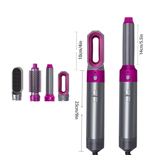 5 In 1 Multi-function Hot Air Comb Negative Ion Hair Straightener Curler Ionic Hair Dryer Hot Air Brush