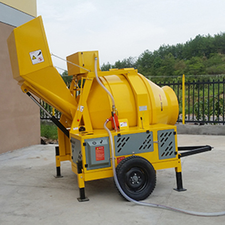 Portable Cement Self Loading Concrete Mixer With Lift 350L Diesel Rotating Small Mobile Concrete Mixer Machine