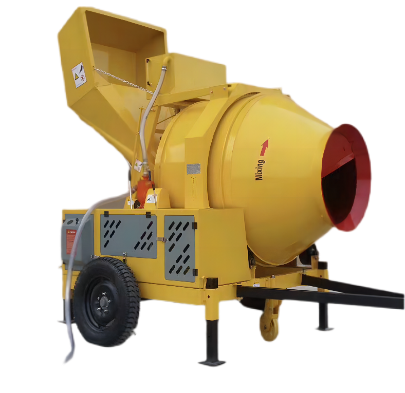 Portable Cement Self Loading Concrete Mixer With Lift 350L Diesel Rotating Small Mobile Concrete Mixer Machine