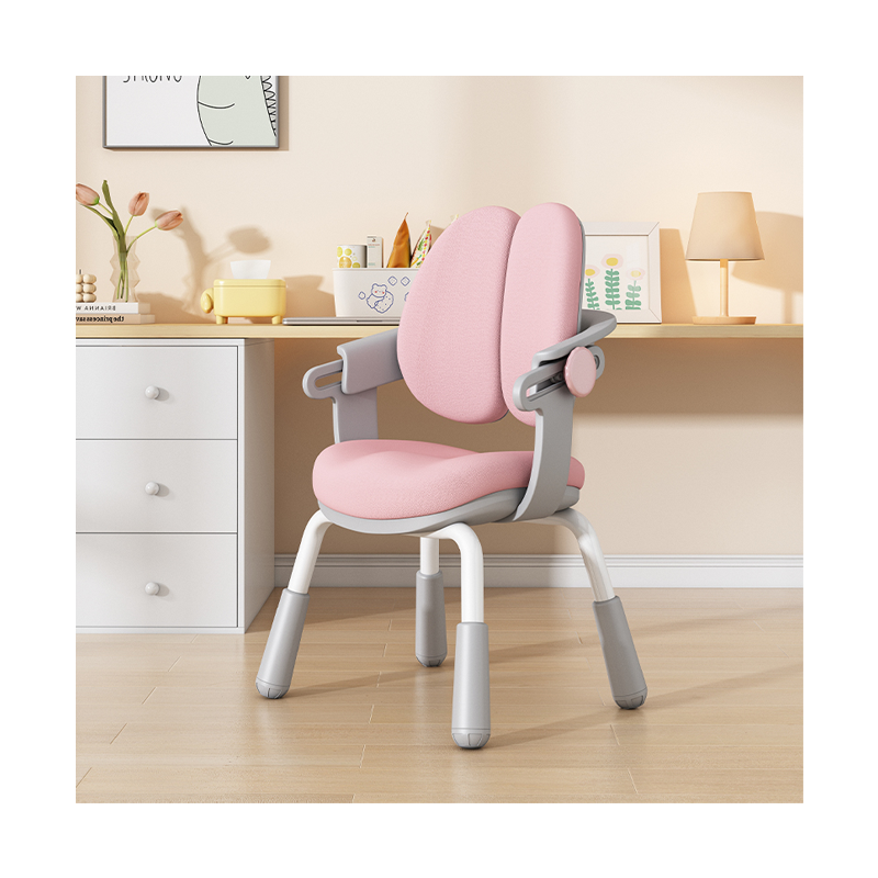 Home School Child Seat Adjustable Height And Seat Depth Children's Footstool Lumbar Support Automatic Brake Caster Chair