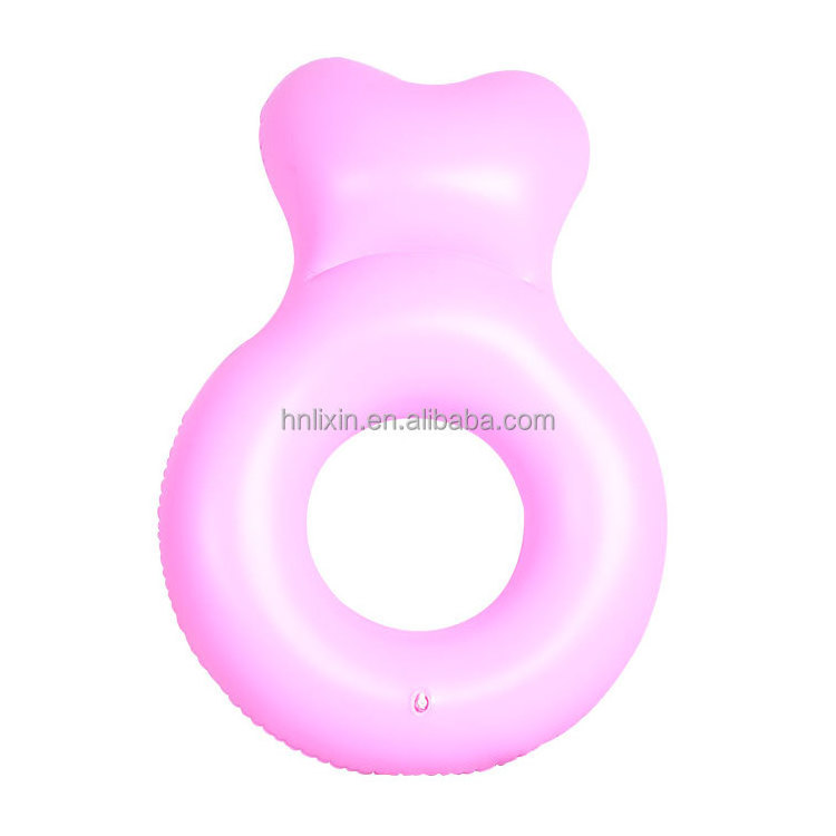 Customization Pink Heart theme inflatable swimming rings swim body ring  inflatable pontoons float tube