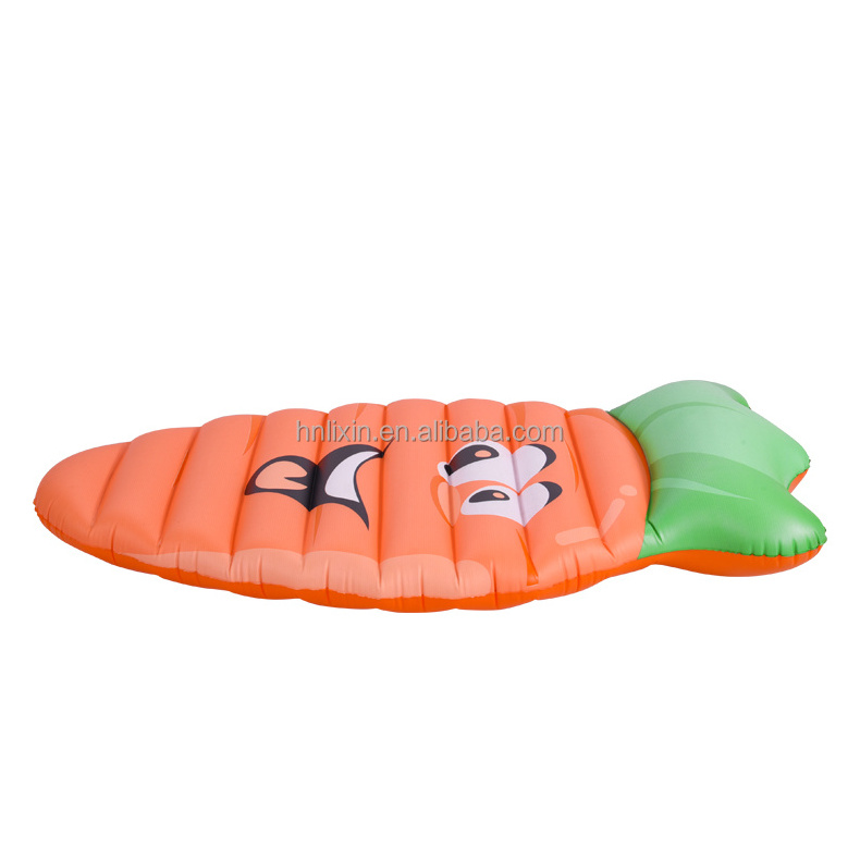 Water Floating funny outdoor pool toys carrot floating bed vegetable inflatable swimming pool float mattress