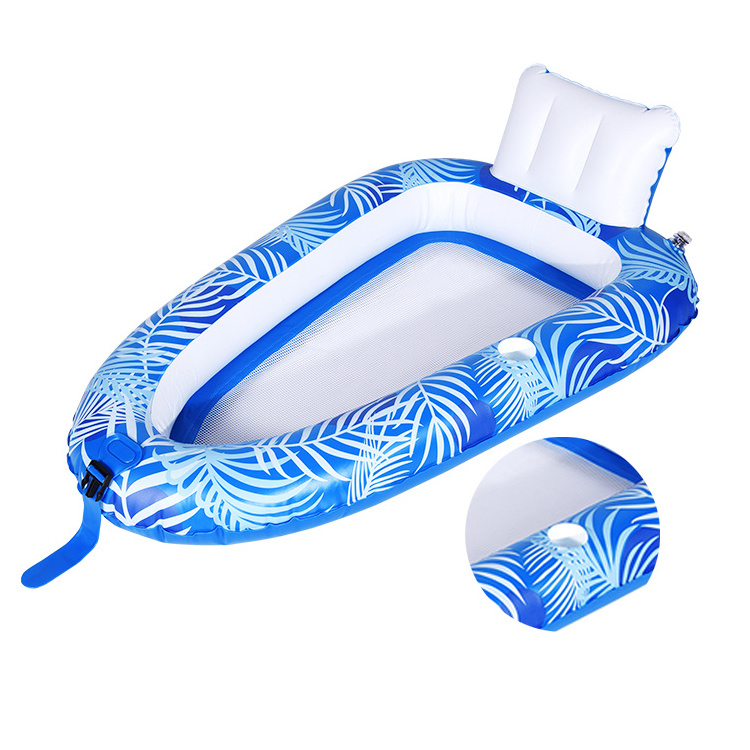 Summer Foldable Inflatable Floating Row Swimming Pool Water Hammock Air Mattresses Bed Beach Water Sports Lounger Chair