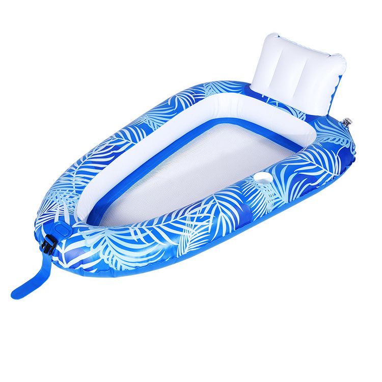 Summer Foldable Inflatable Floating Row Swimming Pool Water Hammock Air Mattresses Bed Beach Water Sports Lounger Chair