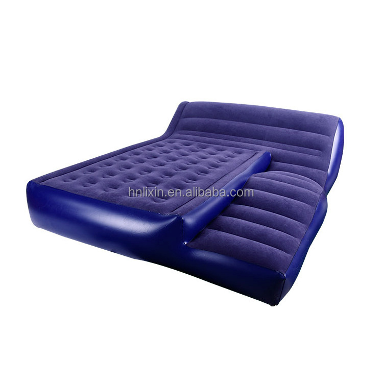 Factory Custom blue 2 inch inflatable air bed folding sofa beds inflatable sofa bed furniture