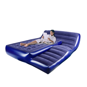 Factory Custom blue 2 inch inflatable air bed folding sofa beds inflatable sofa bed furniture