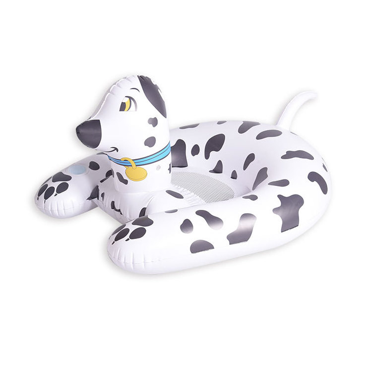 Factory pool floats spotty dog inflatable pool toys for kids beach floating inflatable lounge chair