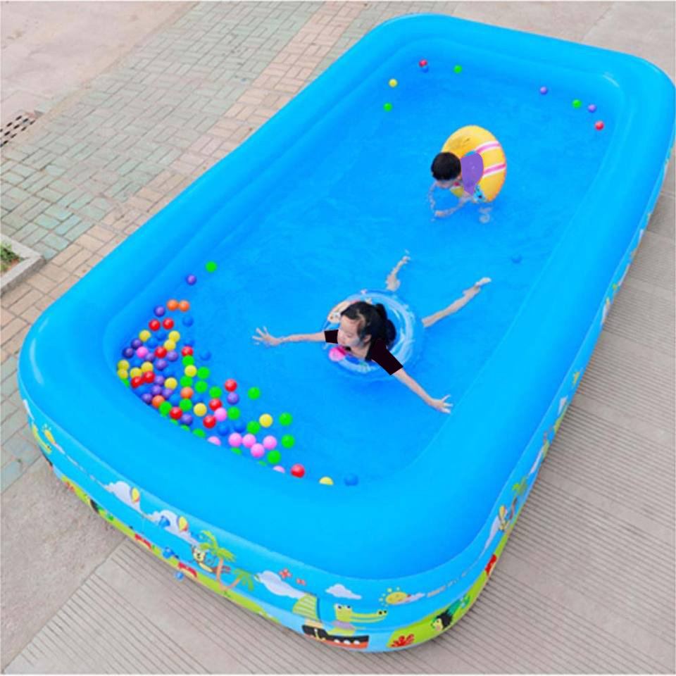 Vietnam market family kids pool plain base above ground pvc pool large inflatable swimming pool for children