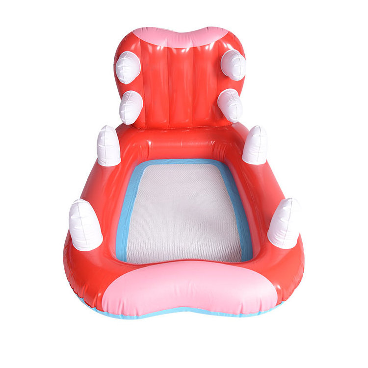 OEM Factory hippo inflatable pool toys outdoor beach hammock inflatable pool float lounge water chair for adults