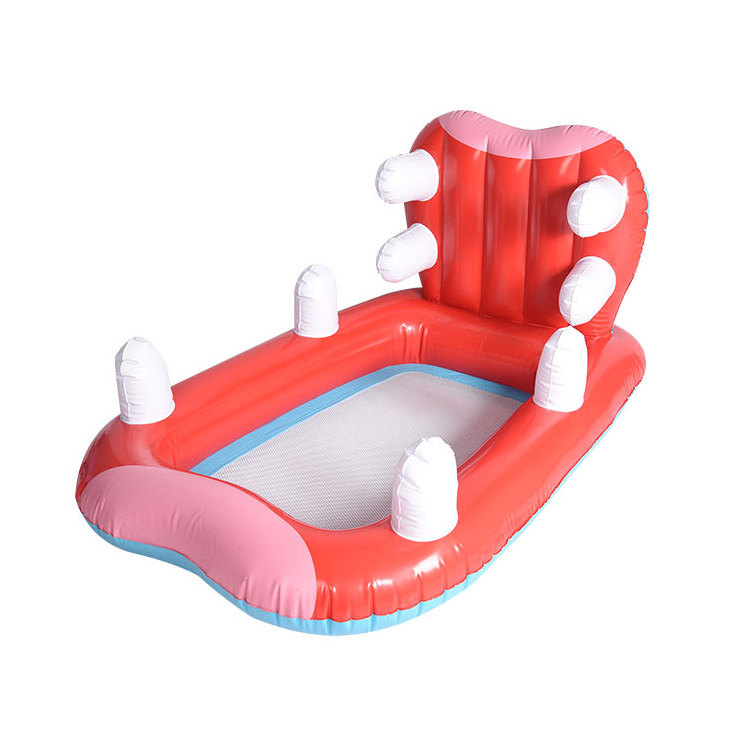 OEM Factory hippo inflatable pool toys outdoor beach hammock inflatable pool float lounge water chair for adults